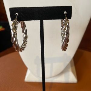 Bronzo Italia Milor Italy White Bronze 1.5” Hoop Earrings